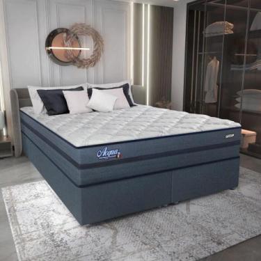 Imagem de Cama Box Conjugado King com Colchão (193x69x203) Acqua Gel Gazin CR353