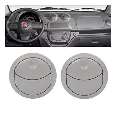 Imagem de PAR DIFUSOR DE AR PAINEL CENTRAL NOVO UNO 10/15 FIORINO 2014 A 2020 CINZA CLARO