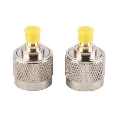 Imagem de Estink 2PCs Tipo N Masculino para SMA Adaptador RF RF Connector Adaptador Coaxial Construção de Cobre Banhada a Ouro 50Ω 0-6GHz para Conexão de