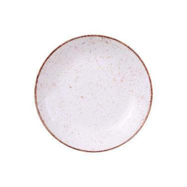 Imagem de Prato Fundo Tramontina Rústico Marrom em Porcelana Decorada 22 cm