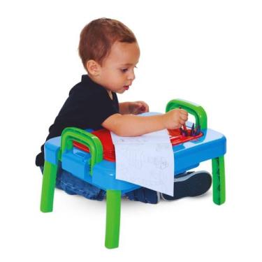 Imagem de Mesinha De Desenho Mesa de Atividade Infantil Multiuso Portátil Para M