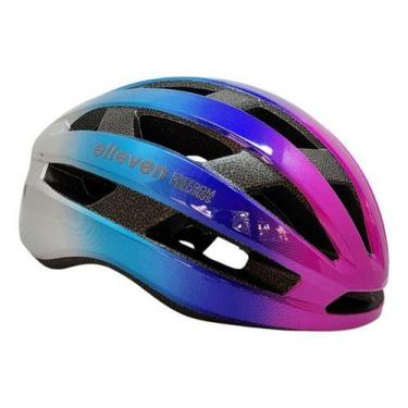 Imagem de Capacete Bike Speed Mtb Inmold 53-57 Rosa Azul Cinza Elleven Cor Cinza