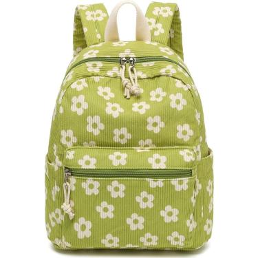 Imagem de Mochila Bluboon Mini para meninas, criança, veludo cotelê floral