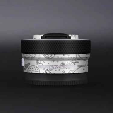 Imagem de Adesivo de lente de câmera para Sony E 16-50 mm II Macro Coat Wraps Film Protector Vinyl Decal Skin 16-50 II (Cartoon Space White)