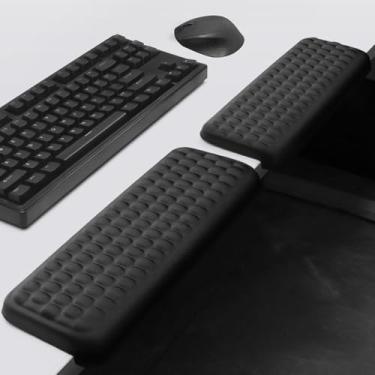 Imagem de FORRTY Almofada De Apoio Para Braço Em L, Suporte Ergonômico Para Pulso E Teclado, Espuma De Memória, Alívio Para Síndrome Do Túnel Do Carpo, Cotoveleira Macia Para Desenho, Jogos, Digitação(Two)