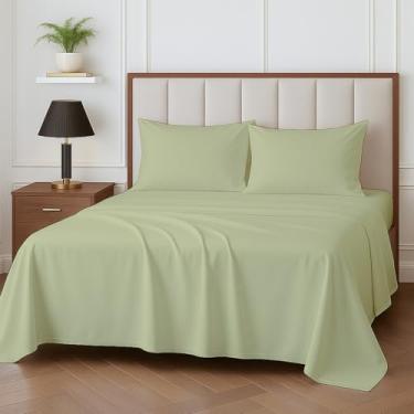 Imagem de Rajlinen Jogo de lençol solteiro – roupa de cama de luxo ultramacia, luxuoso conjunto de lençóis de microfibra, resistente a rugas, lençol com elástico profundo de 38 cm, refrescante e respirável