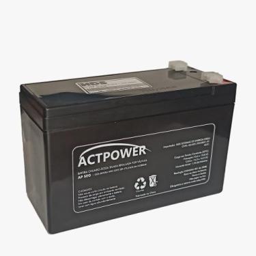Imagem de Bateria Para Alarme 12 V 7a Residencial E Kit Cerca Elétrica - Actpowe