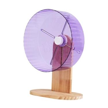 Imagem de WeiLaiKeQi Roda de exercício silenciosa para hamster, acessórios para gaiolas fáceis de limpar, Stabe, brinquedo de corrida silencioso para hamsters, pequenos, Roxo