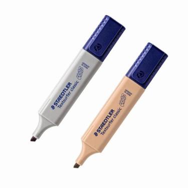 Imagem de Kit Marca Texto Textsurfer c/ 2 Unidades Staedtler, Areia e Cinza