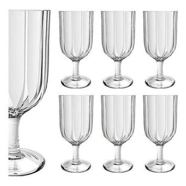 Imagem de Jogo 6 Taças De Vidro Refinatto 330ml A17cm Água Vinho - L'Hermitage