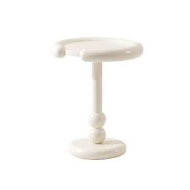 Imagem de Mesa lateral redonda com formato criativo para sala de estar, varanda, sofá, mesa de canto, mesa de chão
