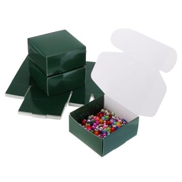 Imagem de PATIKIL Caixas de presente pequenas de 9 x 10 x 2 a granel com tampa, pacote com 25 mini caixas de presente quadradas dobráveis de papel de papelão para joias de brinco, lembrancinha de festa de
