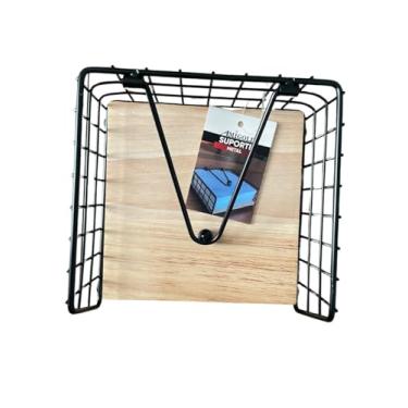 Imagem de Porta-Guardanapo De Metal Preto 15x15x7. Moderno E Resistente. Ideal Para Decorar E Organizar Sua Mesa Com Estilo. Acabamento Fosco, Design Aramado E Minimalista. Combina Com Qualquer Ambiente.