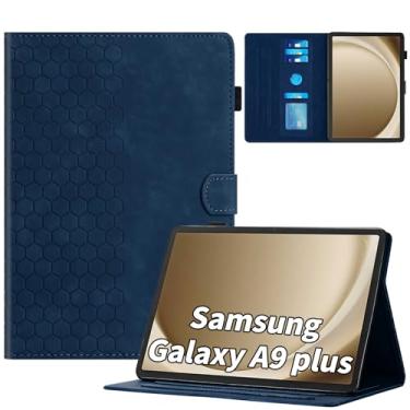 Imagem de Kitzomi Capa para Samsung Galaxy Tab A9 Plus/A9+ 5G 11 polegadas modelo 2023 (SM-X210/X216/X218), suporte inteligente de visualização em vários ângulos com bolso Auto Wake/Sleep PU capa flip para