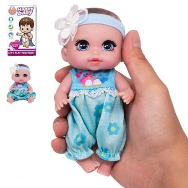 Imagem de Baby Doll Beem Jun 6 Cute Small Newborn, toda em vinil, 16 cm, azul