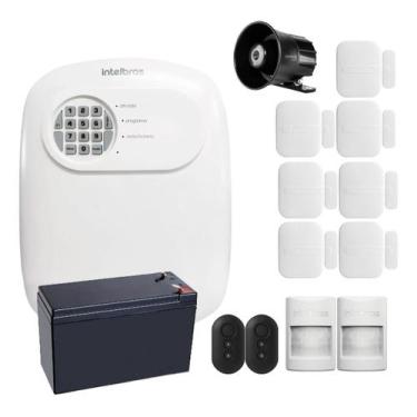 Imagem de Kit Alarme Sem Fio Intelbras ANM 24 NET com 9 Sensores e Pet Immunity