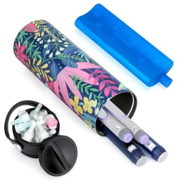 Imagem de YOUSHARES Estojo De Viagem Para Caneta E Refrigerador Insulina 24 Horas, Com Capacidade 1 A 5 Canetas, Bolsa Gelo Aprovada Pela Tsa, Diabetes Portátil, Viagens Longas Uso Diário
