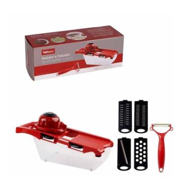 Imagem de Ralador de Legumes Manual 6 Faces em Inox 4 Lâminas para Fatiar