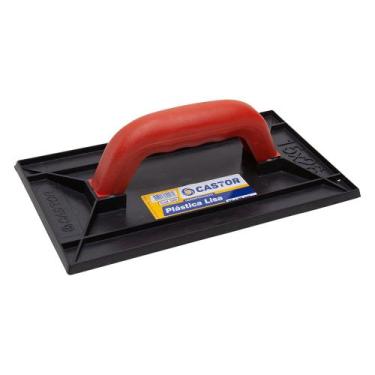 Imagem de Desempenadeira plástica PVC 15x26cm Lisa Preta - Castor