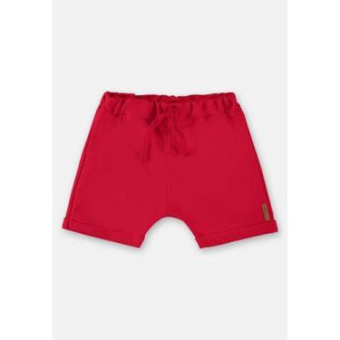 Imagem de Short em Moletom Básico para Bebê Up Baby, Vermelho, 1