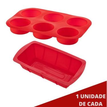 Imagem de Conj Forma para Pães e Forma 6 Cupcake em Silicone Sortida - QUALITY H