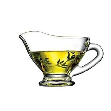Imagem de Molho para molhos, molhos e cremes com alça e colher para molho de salada, caldo de leite, creme, molho, barco, recipiente (tamanho: CH)