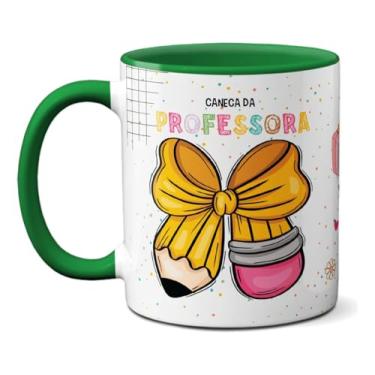 Imagem de Caneca Da Professora Você Muda Vidas Todos Os Dias Educação (Verde)