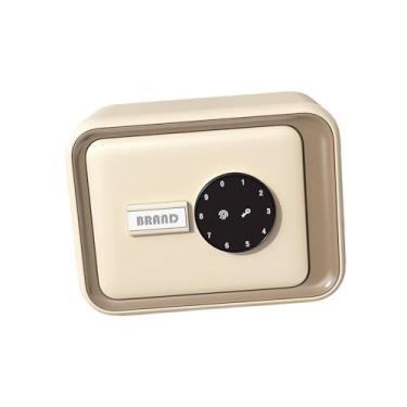 Imagem de YWJLQH Cofrinho com Senha para Guardar Dinheiro, Recipiente Multifuncional para Guardar Dinheiro, Economizador de Papel para Festa, Sala de Estar, Ano Novo, Cáqui, Tamanho real