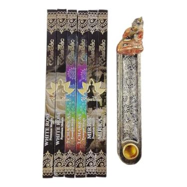 Imagem de Kit Incensos Florescer Espiritual Massala Sac Luxo Com Incensário