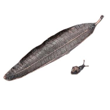 Imagem de Cryfokt Sticks de Incenso, Bandeja de Incenso Folhas, Liga de Zinco, Durável, para o Quarto Doméstico de Meditação de Estúdio de Ioga