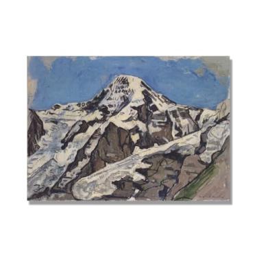 Imagem de Pinturas a óleo famosas, (paisagem 16) por Ferdinand Hodler, reprodução impressa em tela, arte de cenário para decoração de sala de estar. Somente tela de 60 x 84 cm - 23,6 x 33,1 pol