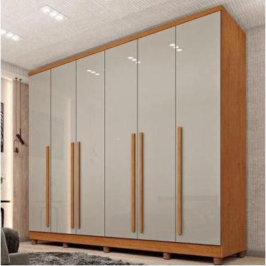 Imagem de Guarda-roupa Casal 6 portas 8 gavetas Sevilla Móveis Tcil - Tcil Móvei