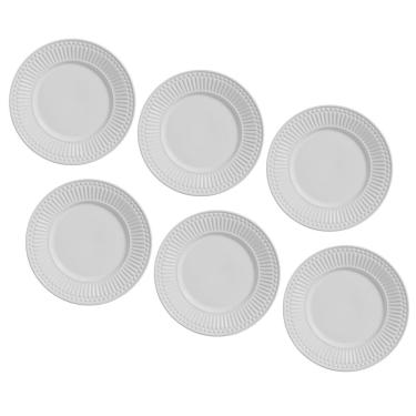 Imagem de Conjunto de Pratos de Sobremesa Porto Brasil Roma em Faiança Feldspática – 6 Peças