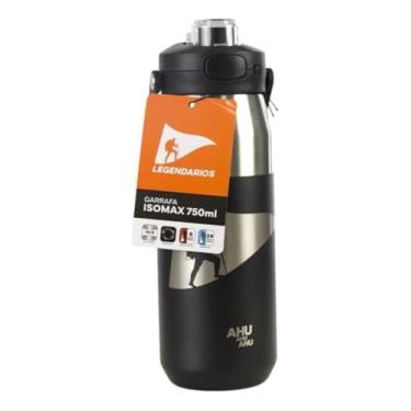 Imagem de Garrafa Térmica Legendários Original, AHU, LGND, Inox, 750ml, Preta, Squeeze Térmico Aço Inoxidável, Parede Dupla, Bebidas Frias Por Até 24HR, Aço Inoxidável 18/8, Livre De BPA