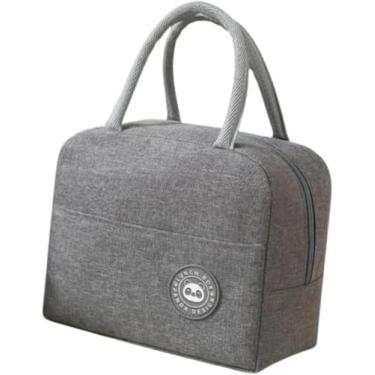 Imagem de Bolsa Termica Porta Marmita a Prova de Vazamentos Trabalho Academia Fitnnes Passeio Praia Termica Lancheira Termica Masculino e Feminino (Cinza)