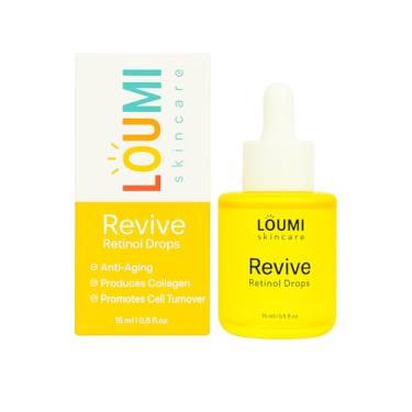 Imagem de Sérum antienvelhecimento noturno de retinol ácido hialurônico da LOUMI Skincare, com vitamina A para produzir colágeno, vegano, sem parabenos, sem sulfatos, sem crueldade, produtos de cuidados com a