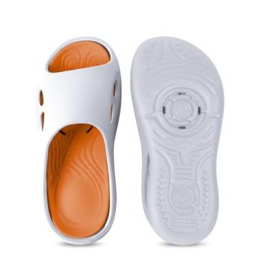 Imagem de Chinelo Masculino Corfly EVA Ortopédico Nuvem Leve Confortável com Orifícios de Drenagem Antiderrapante (BRACO C LARANJA, Adulto, 43, Numérico, BR)