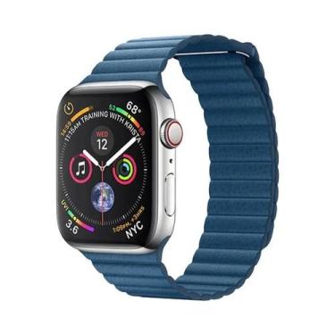 Imagem de Pulseira De Couro Para Apple Watch De 45mm 44mm 40mm 41mm 49mm 42mm, B