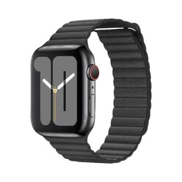 Imagem de Pulseira De Couro Para Apple Watch De 45mm 44mm 40mm 41mm 49mm 42mm, B