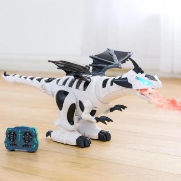 Imagem de Dinossauro Dragão Robô Brinquedo Infantil com Fumaça e Som - Yeet