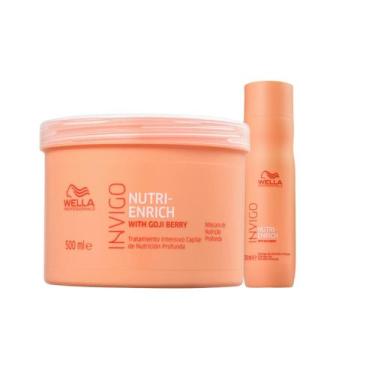 Imagem de Kit Wella Professionals - Shampoo 250ml e Máscara Capilar 500g Enrich