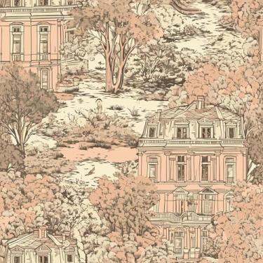 Imagem de VEELIKE Papel de parede vintage toile laranja terroso francês país papel de parede para banheiro quarto destaque parede 17,7" x 118'' autoadesivo removível fazenda papel de parede papel de parede