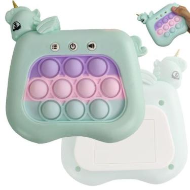 Imagem de Pop It Mini Game Interativo Unicornio 4 Modos Luzes Som Divertido Rela