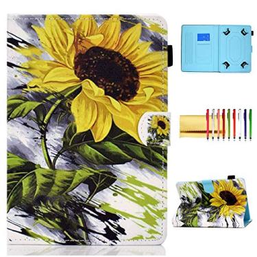 Imagem de Capa universal para tablet de 9,6 a 10,5 polegadas, capa flip magnética Techcircle Slim com compartimentos para cartões + suporte para caneta para Galaxy Tab S2 9.7/Tab A 10.1, iPad 9.7 10.2 10.5