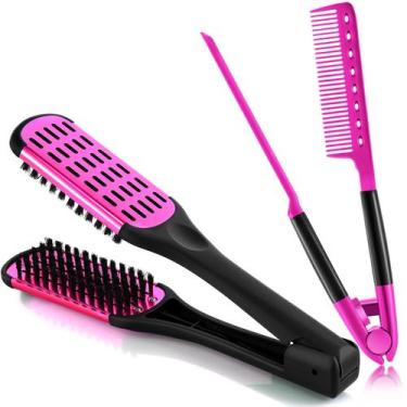 Imagem de Escova de cabelo Chengu Boar Bristles Clamp Escova de dupla face