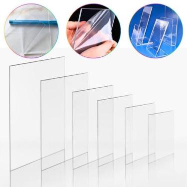 Imagem de Chapa Acrílico Cristal 3mm 100x100cm 1000x1000mm Placa Transparente Ca