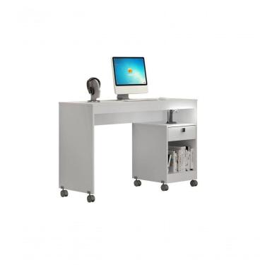 Imagem de Mesa Para Computador 01 Gaveta Com Rodizio Giga Valdemoveis Branco