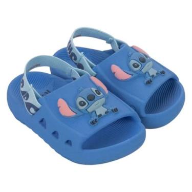 Imagem de Chinelo slide grendene kids baby stitch disney azul queridos 22993, Az
