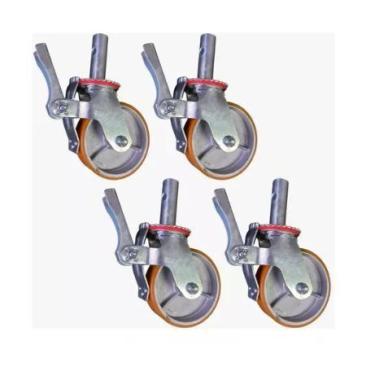 Imagem de Rodizio Giratório Em Poliuretano Duplo Freio P/ Andaime - 4 und. - Alu