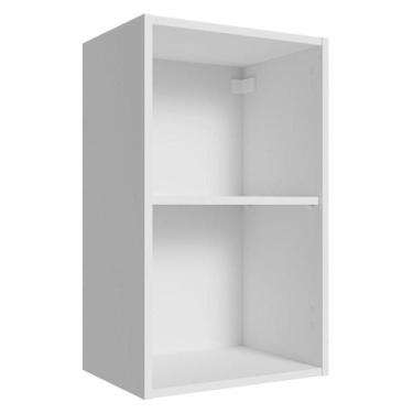 Imagem de Armário Aéreo Para Quarto 40 Cm 2 Nichos Abertos Branco Neo Madesa